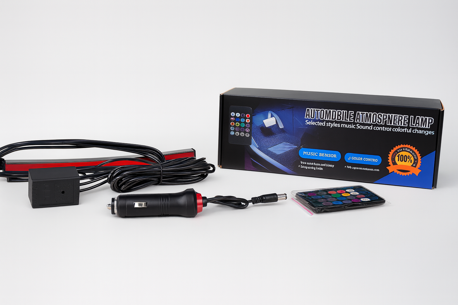Lampe d’Ambiance Auto Sous-Pédales – LED avec Réaction Musicale