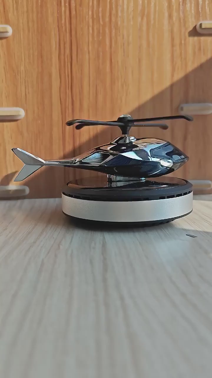 Désodorisant de Voiture Hélicoptère à Énergie Solaire